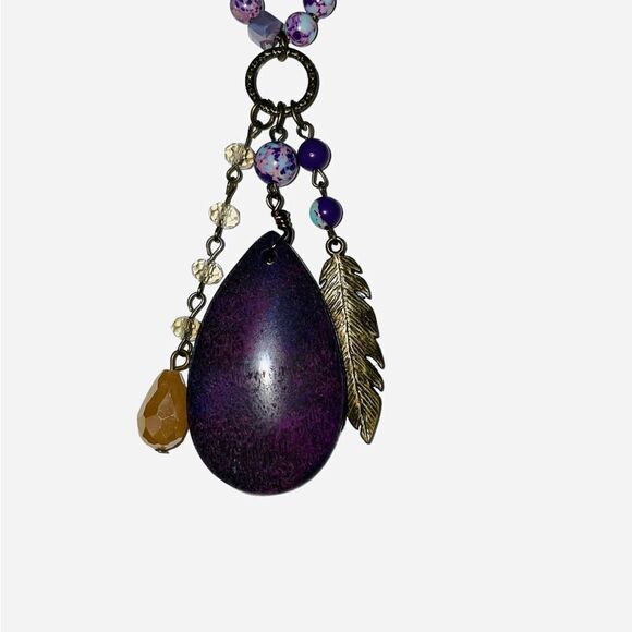 BOHEMIAN NATURAL STONE NECKLACE - Picture 2 of 5